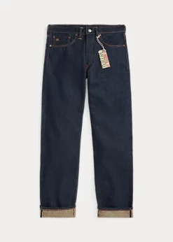 Jean Droit Selvedge Avec Délavé Unique