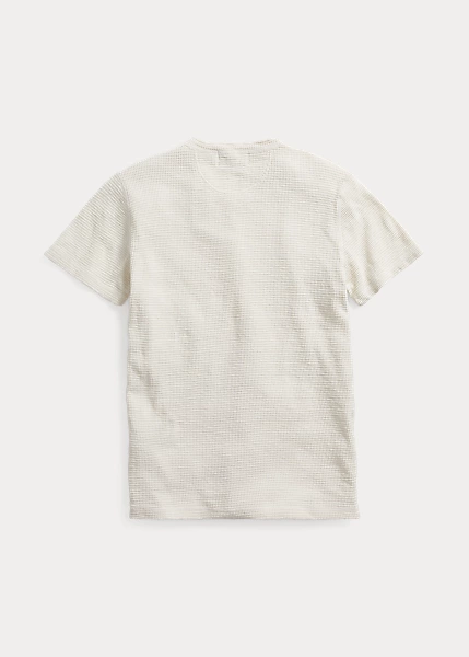 T-shirt à Col Tunisien En Tricot Gaufré 4 T-shirt à Col Tunisien En Tricot Gaufré – Image 2