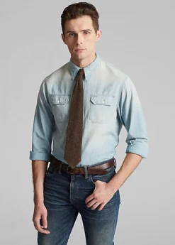 Chemise Workwear Chambray Indigo -Promos Chemises Décontractées Boutique s7 1374767 alternate1
