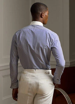 Chemise Rayée à Poignets Mousquetaires -Promos Chemises Décontractées Boutique s7 1419729 alternate3