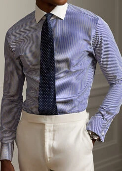 Chemise Rayée à Poignets Mousquetaires -Promos Chemises Décontractées Boutique s7 1419729 alternate4