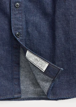 Chemise Workwear En Denim De Coton Et Lin Indigo -Promos Chemises Décontractées Boutique s7 1445056 alternate17