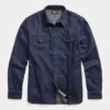 Chemise Workwear En Denim De Coton Et Lin Indigo -Promos Chemises Décontractées Boutique s7 1445056 lifestyle