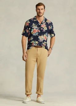 Pantalon Classique En Coton Et Lin