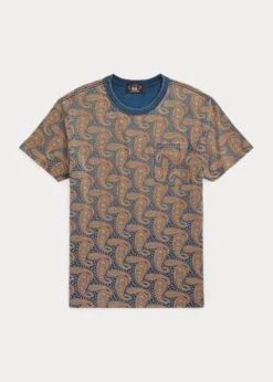 T-shirt Poche Et Motif En Jersey Indigo