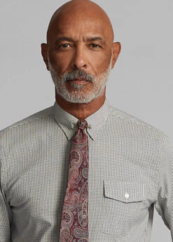 Chemise Cintrée En Dobby à Carreaux -Promos Chemises Décontractées Boutique s7 1484978 alternate4