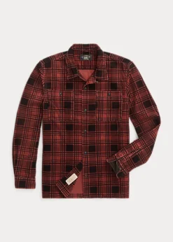 Chemise Safari Motif écossais En Velours