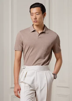 Polo Coupe Ajustée En Coton Mélangé