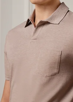 Polo Coupe Ajustée En Coton Mélangé -Promos Chemises Décontractées Boutique s7 1485761 alternate4