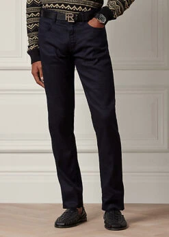 Jean Coupe Slim En Lin Et Coton Stretch -Promos Chemises Décontractées Boutique s7 1485808 alternate1