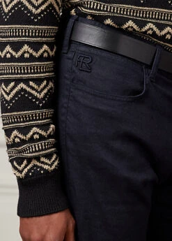 Jean Coupe Slim En Lin Et Coton Stretch -Promos Chemises Décontractées Boutique s7 1485808 alternate4