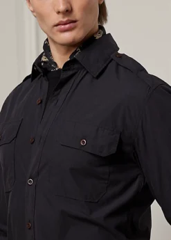 Chemise En Popeline Suédée -Promos Chemises Décontractées Boutique s7 1485817 alternate4