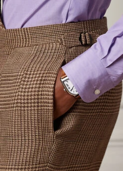 Pantalon Gregory Fait Main Lin écossais -Promos Chemises Décontractées Boutique s7 1485865 alternate4