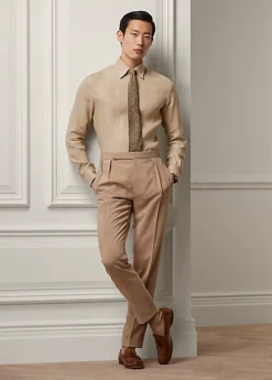 Chemise Texturée En Sergé De Lin -Promos Chemises Décontractées Boutique s7 1485877 alternate1