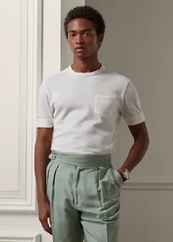 T-shirt à Poche Coton Piqué Mélangé