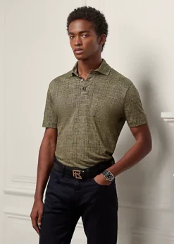 Polo à Motif Prince-de-galles En Lin