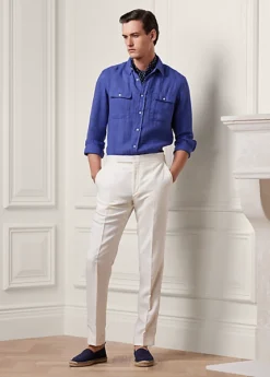 Chemise En Dobby De Lin Texturé -Promos Chemises Décontractées Boutique s7 1486232 alternate1