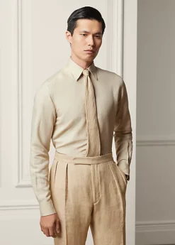 Chemise En Toile De Soie Et Lin