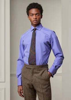 Chemise Fil-à-fil Poignets Mousquetaires