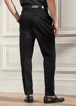 Pantalon En Sergé De Lin Et Coton -Promos Chemises Décontractées Boutique s7 1486259 alternate3