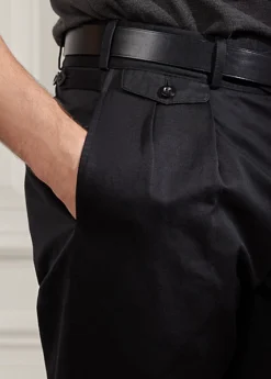 Pantalon En Sergé De Lin Et Coton -Promos Chemises Décontractées Boutique s7 1486259 alternate4