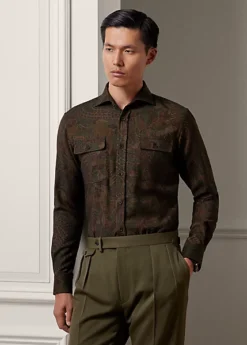 Chemise à Motif Cachemire En Laine