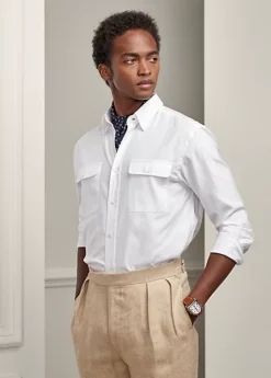 Chemise En Sergé à Chevrons