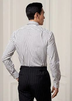 Chemise Faite Main Rayée En Popeline -Promos Chemises Décontractées Boutique s7 1495547 alternate3