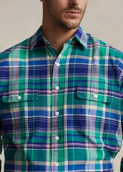 Chemise Workwear Oxford écossaise -Promos Chemises Décontractées Boutique s7 1497673 alternate4