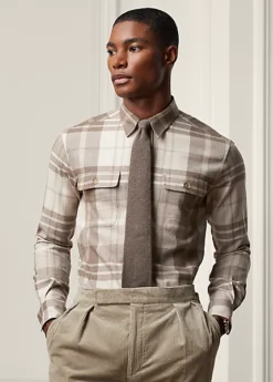 Chemise écossaise Laine, Soie, Cachemire