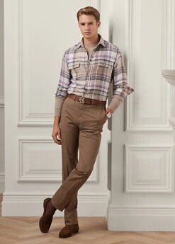 Chemise écossaise En Sergé De Lin -Promos Chemises Décontractées Boutique s7 1502386 alternate1