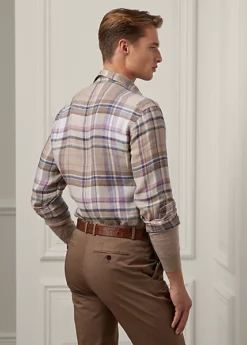 Chemise écossaise En Sergé De Lin -Promos Chemises Décontractées Boutique s7 1502386 alternate3