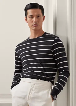 T-shirt Rayé à Manches Longues