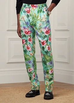 Pantalon Fait Main En Soie Botanique -Promos Chemises Décontractées Boutique s7 1502472 alternate1