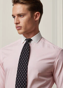 Chemise Fil-à-fil à Col En Popeline -Promos Chemises Décontractées Boutique s7 1502482 alternate4