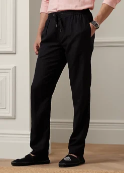 Pantalon Cordon De Serrage Lin Et Soie -Promos Chemises Décontractées Boutique s7 1504039 alternate1