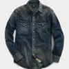 Chemise Western Cintrée En Denim -Promos Chemises Décontractées Boutique s7 375597 lifestyle